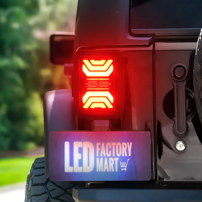 Smoked LED Tail Lights for Jeep Wrangler JK 2007-2018 product image
