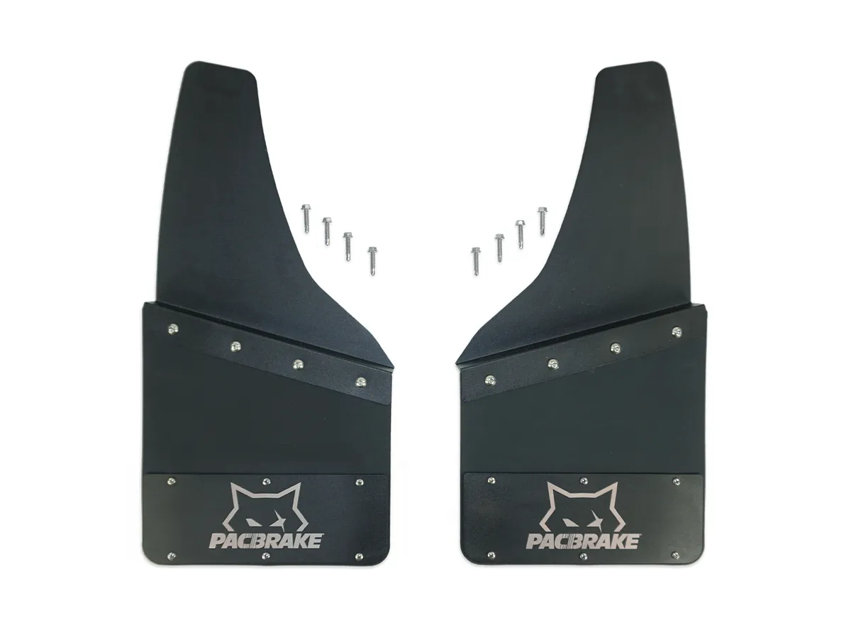 Pacbrake Kickback Mud Flap Set Universal Black Powder Coated 12 w x 12 l Hp10580-12-12 product image