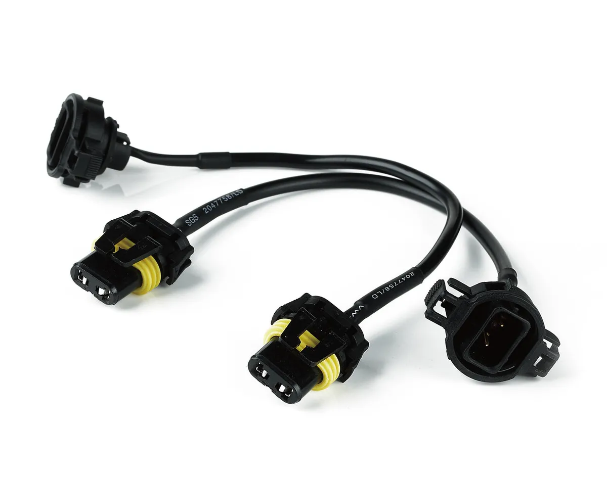 Xprite Xprite 5202 ( 2504 H16 ) HID & LED Fog Lights Conversion Adapter Wires For 2007 - 2017 Jeep Wrangler 4" Inch LED Fog Lamps