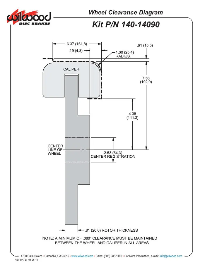 Dynapro Radial-MC4 Rear Parking Brake Kit - 140-14090 product image