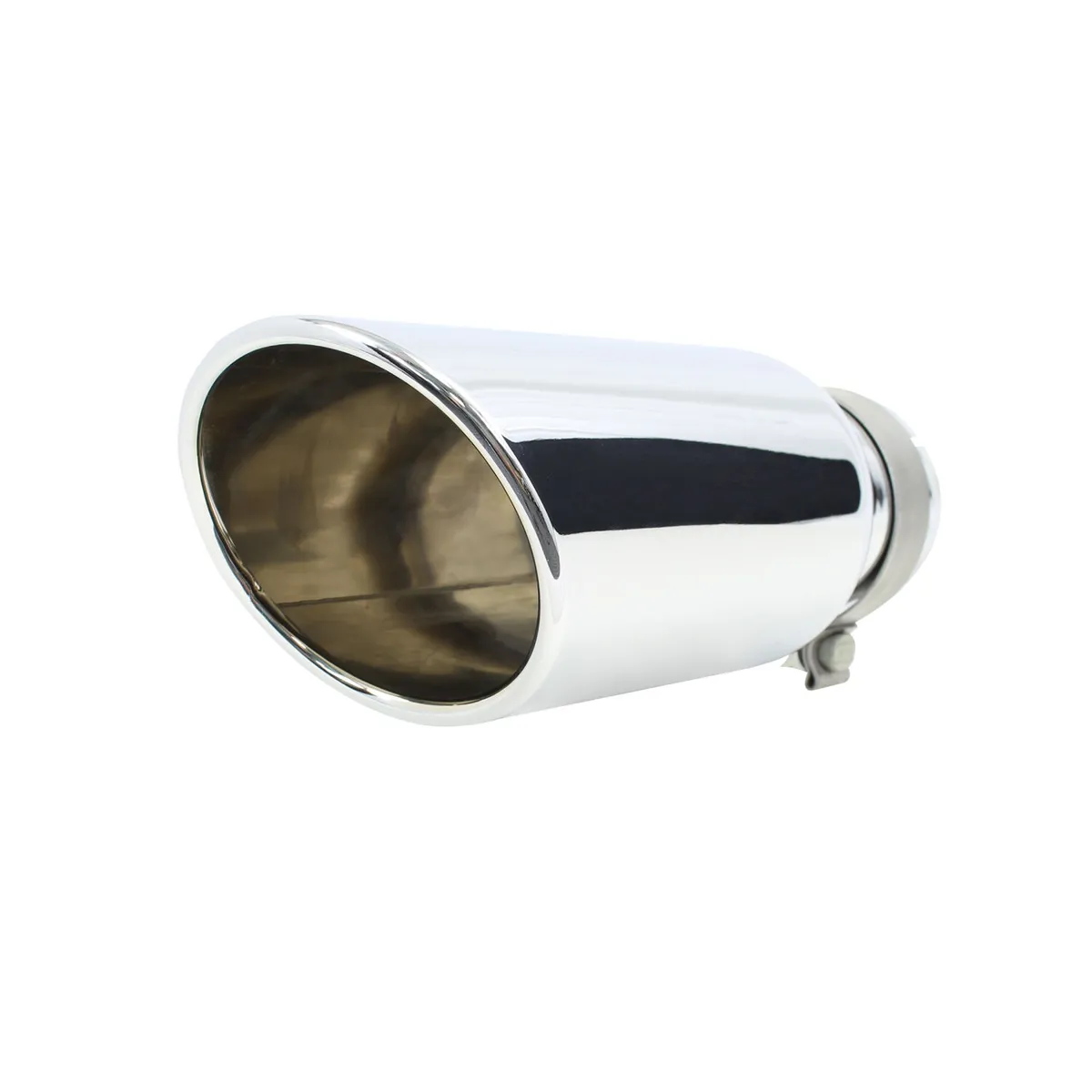 5in od x 14in For 3 1/2in Inlet Chromed Stainless Steel Clamp Style Exhaust Tip product image