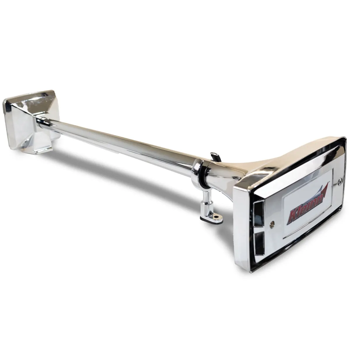 25in Single Chrome Plated Zinc Alloy Roof Mount Horn Square Trumpet End With Horn Cover product image