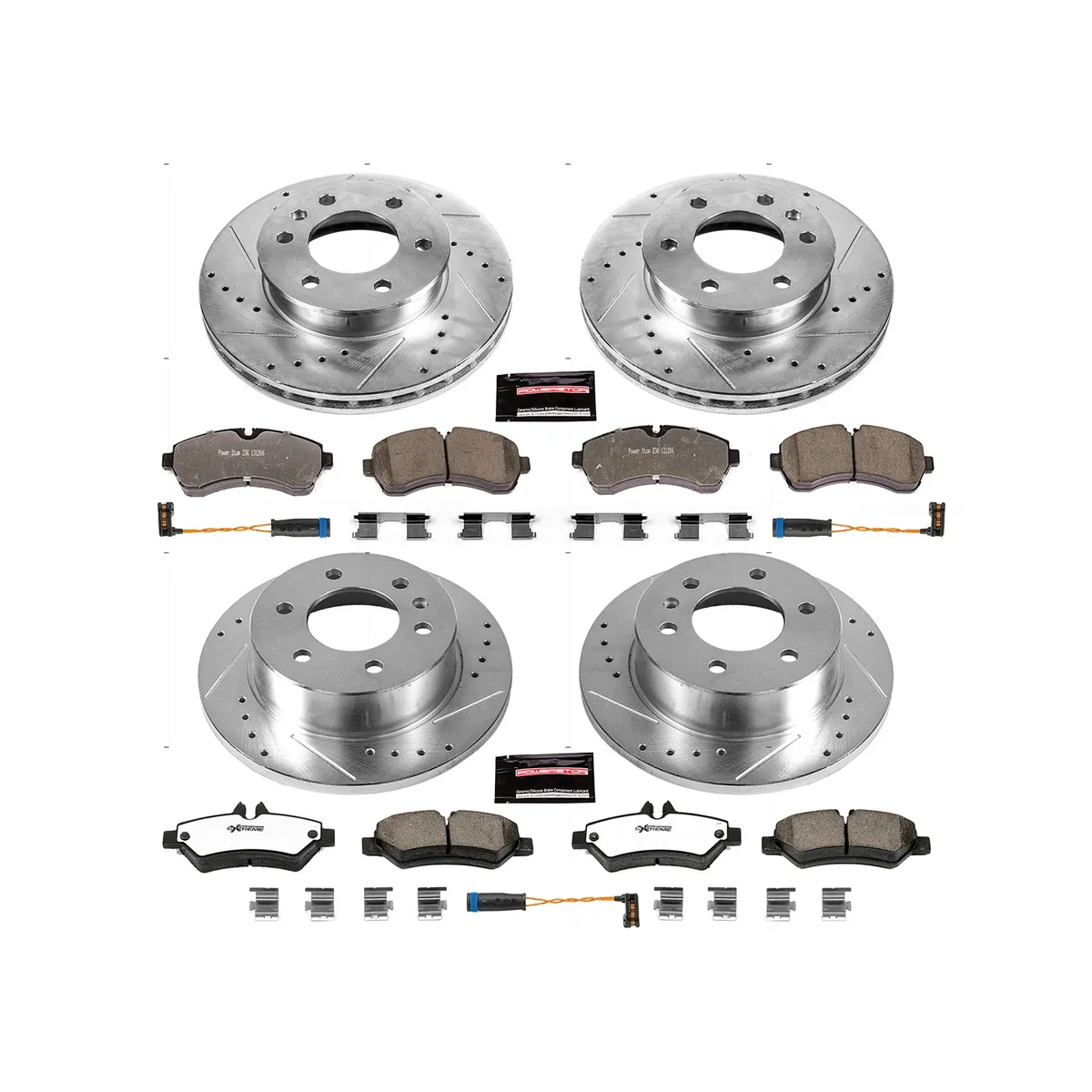 Z36 Truck/Tow Upgrade Kit: Drilled/Slotted Rotors; Carbon-Fiber Ceramic Pads W/Hardware; Pad Sensors product image