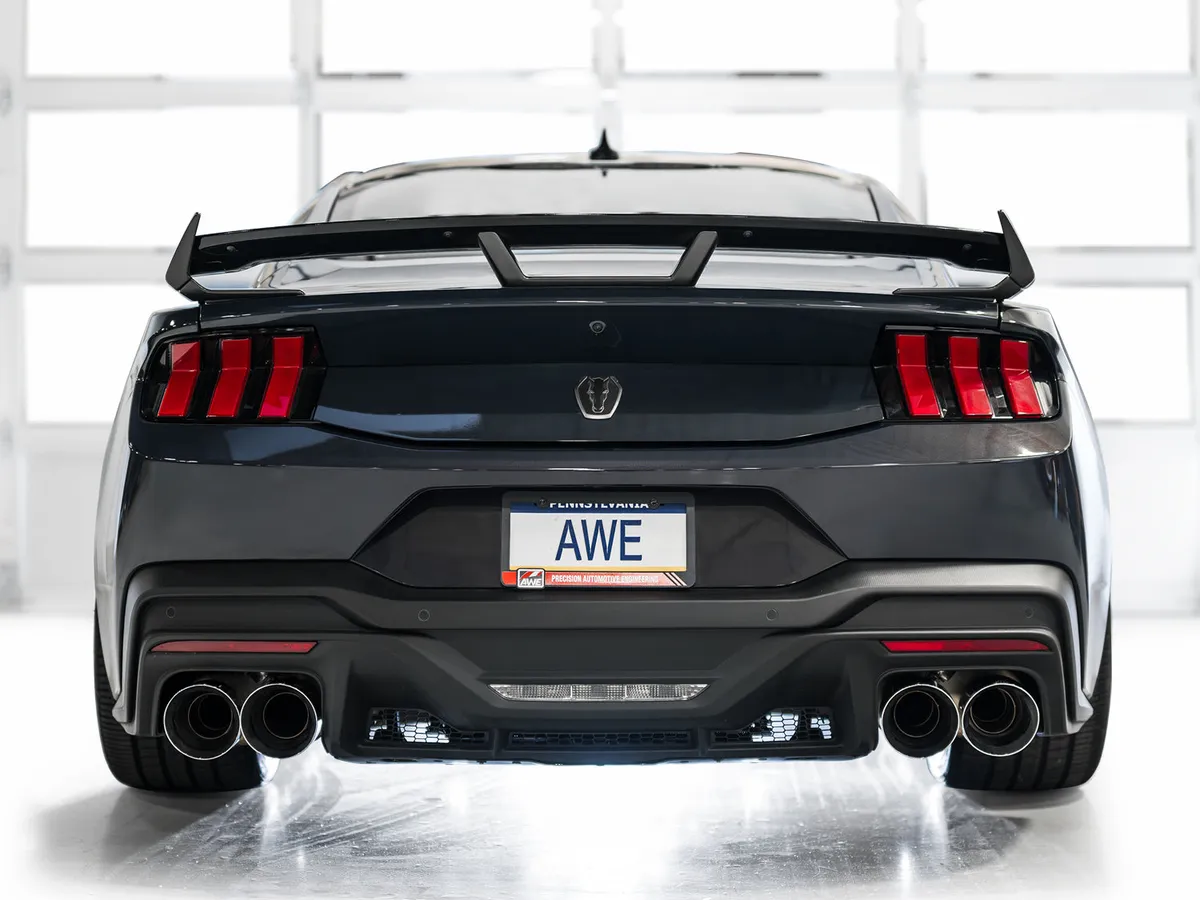 AWE SwitchPath™ Exhaust for S650 Ford Mustang Dark Horse - Quad Diamond Black Tips product image