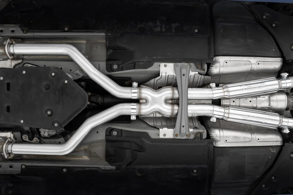 2016-2024 Infiniti Q50 3.0L 3 Inch Cat-Back Dual Split Rear Exit Tour Version T304 Stainless Steel MBRP product image