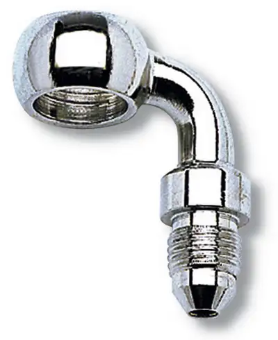 Edelbrock Endura Banjo Fitting #3 Male to 10mm 90 Deg
