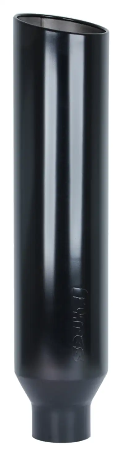 Pypes Performance exhaust Exhaust Stack Pipe 5 in ID x 8 in OD x 36 in L 8 in Tip Clamp On Hardware Not Incl Black Finish 304 Stainless Steel Pypes Exhaust