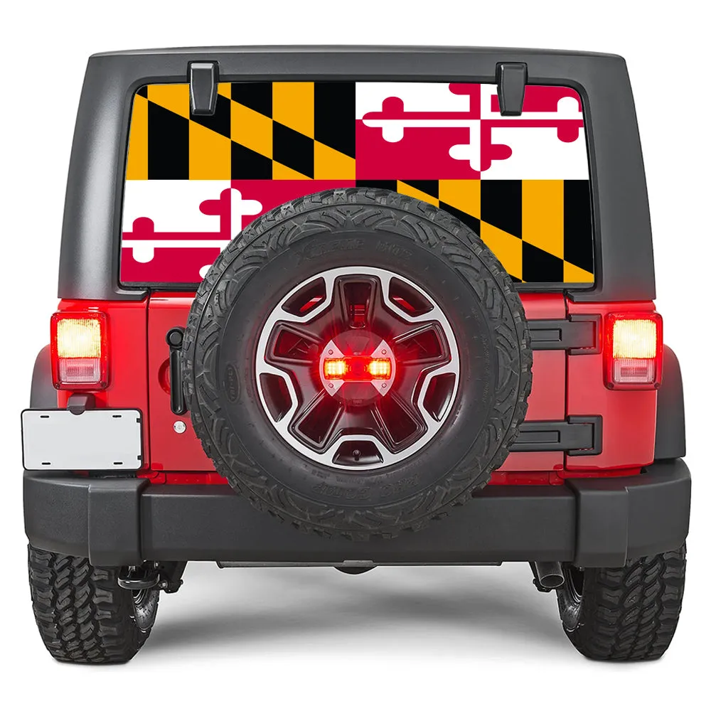 Maryland State Flag Print Rear Window Decal product image