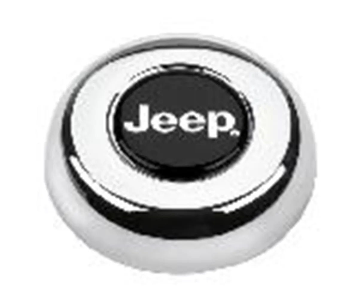 Mopar Licensed Horn Button; Chrome; Jeep; Classic/Challenger Wheels; product image