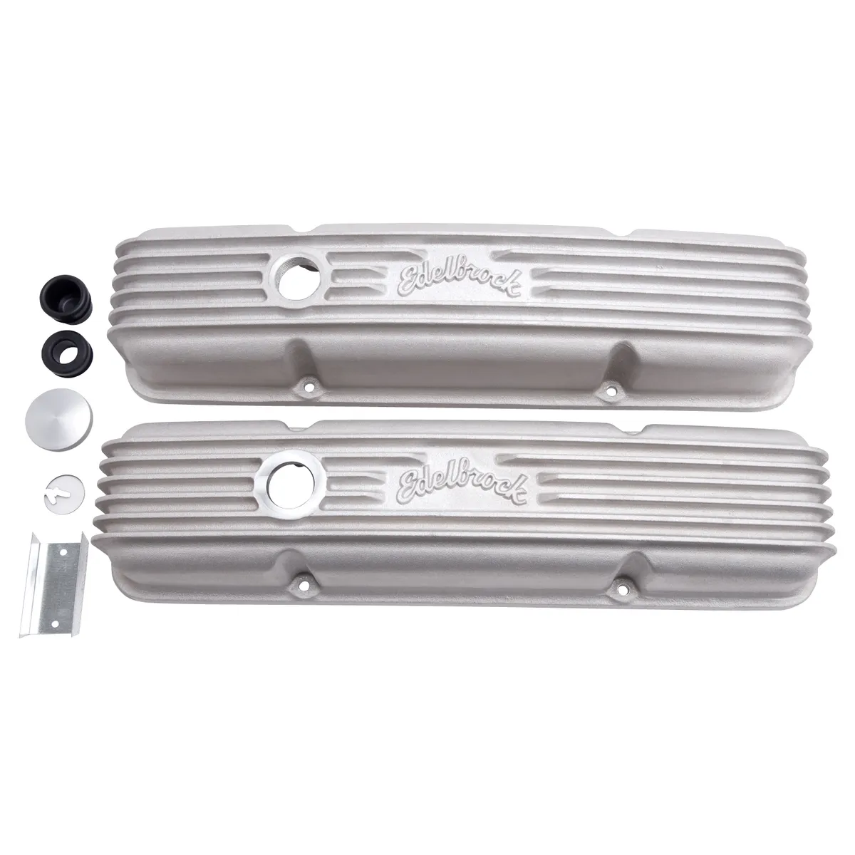 Valve Cover, Classic Aluminum, Chevy 262-400 V8 1959-1986, Combo Breather Hole and Oil Fill Hole, Satin product image