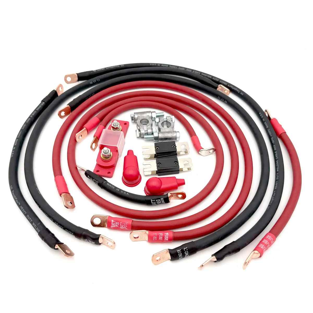 2020-2025 Jeep Gladiator JT Battery Cable Kit 3.6 Liter 1/0 Gauge Battery Cable Big7Kits product image
