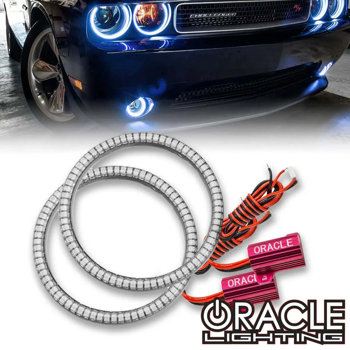 Oracle Lighting ORACLE Lighting 2008-2014 Dodge Challenger LED Fog Light Halo Kit - Surface Mount