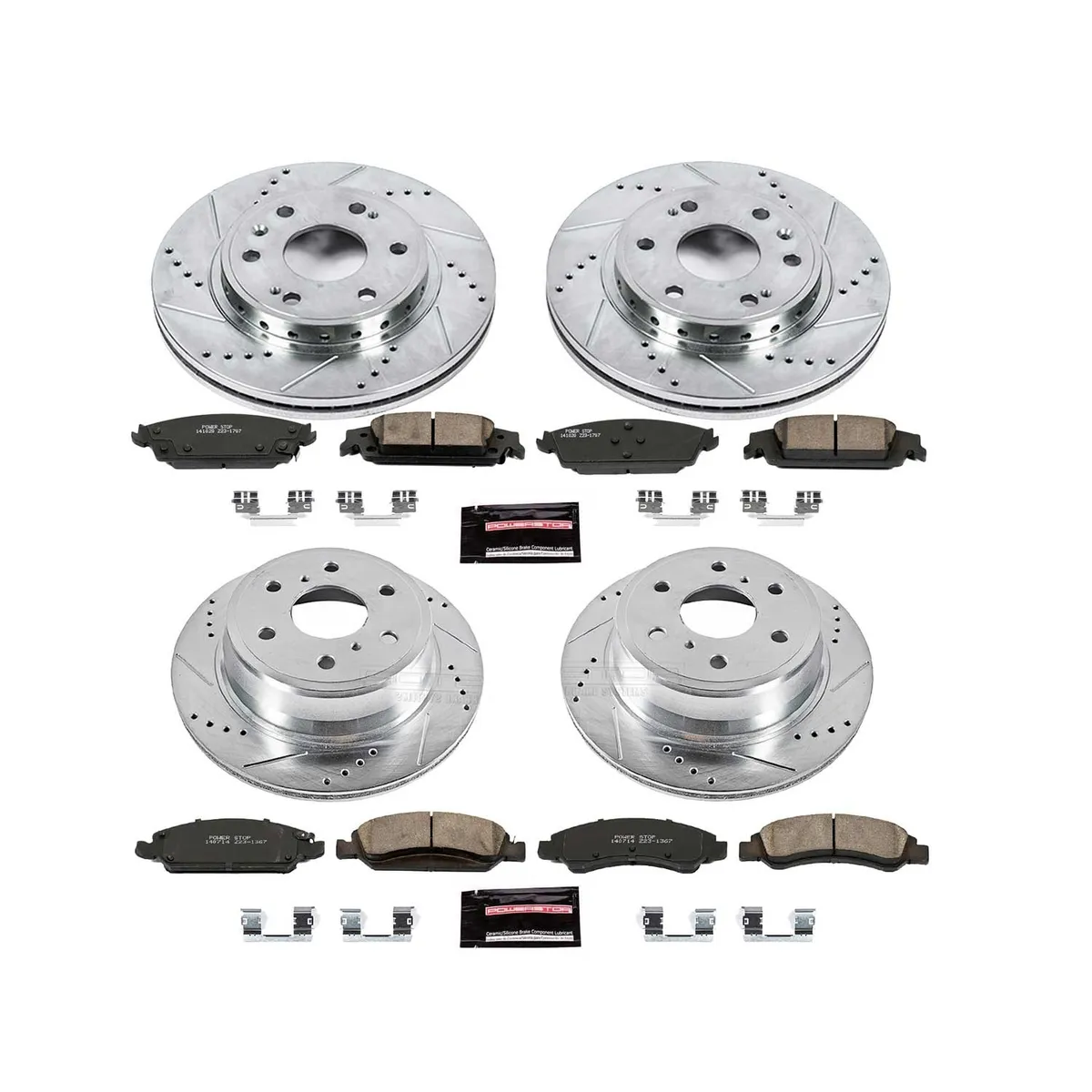 Z23 Evolution Sport Upgrade Kit: Drilled/Slotted Rotors; Carbon-Fiber Ceramic Pads W/Hardware product image
