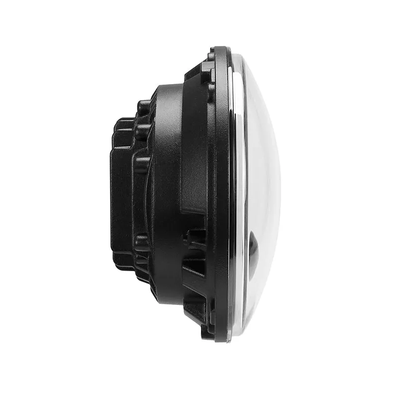 LED RGB Color Changing Halo Headlights with Amber Turn Signal + Fog Light Kit Combo For 2007-2018 Jeep Wrangler JK product image