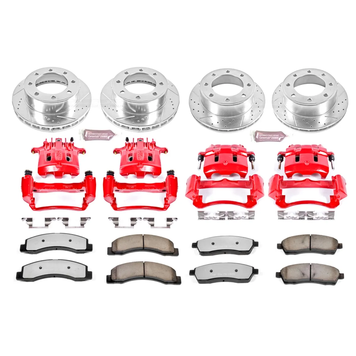 Z36 Truck/Tow Upgrade Kit: Drilled/Slotted Rotors; Carbon-Fiber Ceramic Pads; Powder Coated Calipers product image