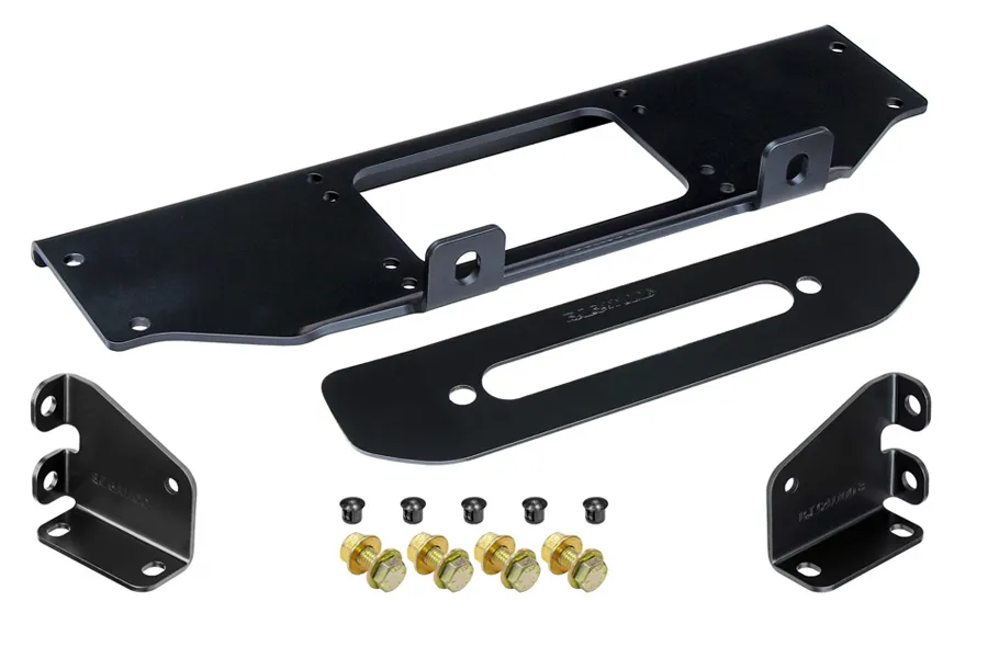Rock Jock JL/JT Winch Plate Kit for Factory Steel Bumper (for use with or without CE-9033JLS RockJock Towing Kit) RockJock 4X4