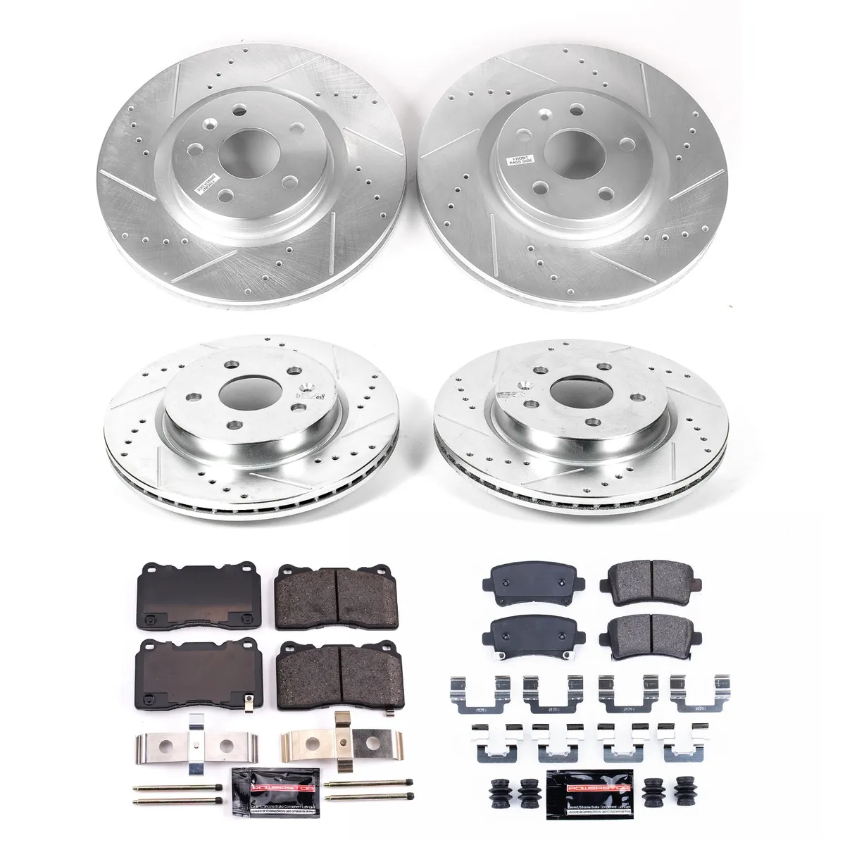 Z23 Evolution Sport Upgrade Kit: Drilled/Slotted Rotors; Carbon-Fiber Ceramic Pads W/Hardware product image