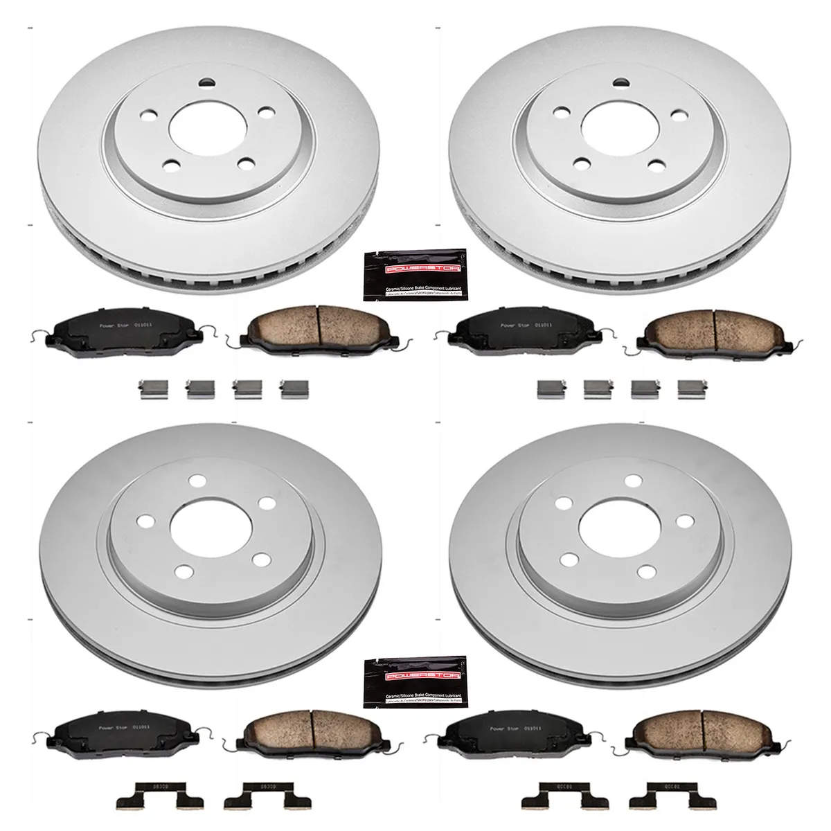 Z17 Geomet Coated Rotor Kit: Genuine Geomet Fully Coated Rotors; Ceramic Pads W/Hardware product image