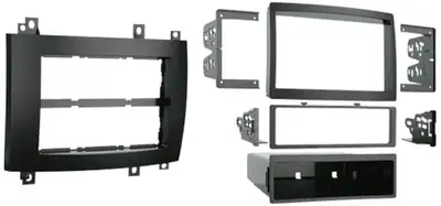 Metra Electronics Turbokits; Radio Installation Kit; Incl. Instr./Hardwre;snap-In Iso Mnt System W/Custm Trim Ring;for Dble/Two Single Din;recessed Din Opening;high-Grade ABS Plastic; Matte Black;
