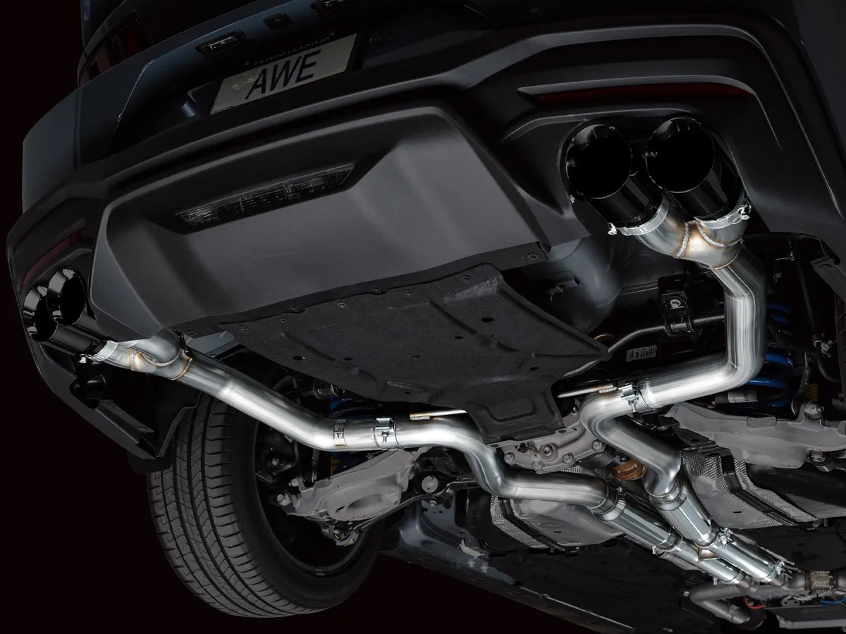 AWE SwitchPath™ Exhaust for S650 Ford Mustang GT Fastback - Quad Chrome Silver Tips product image