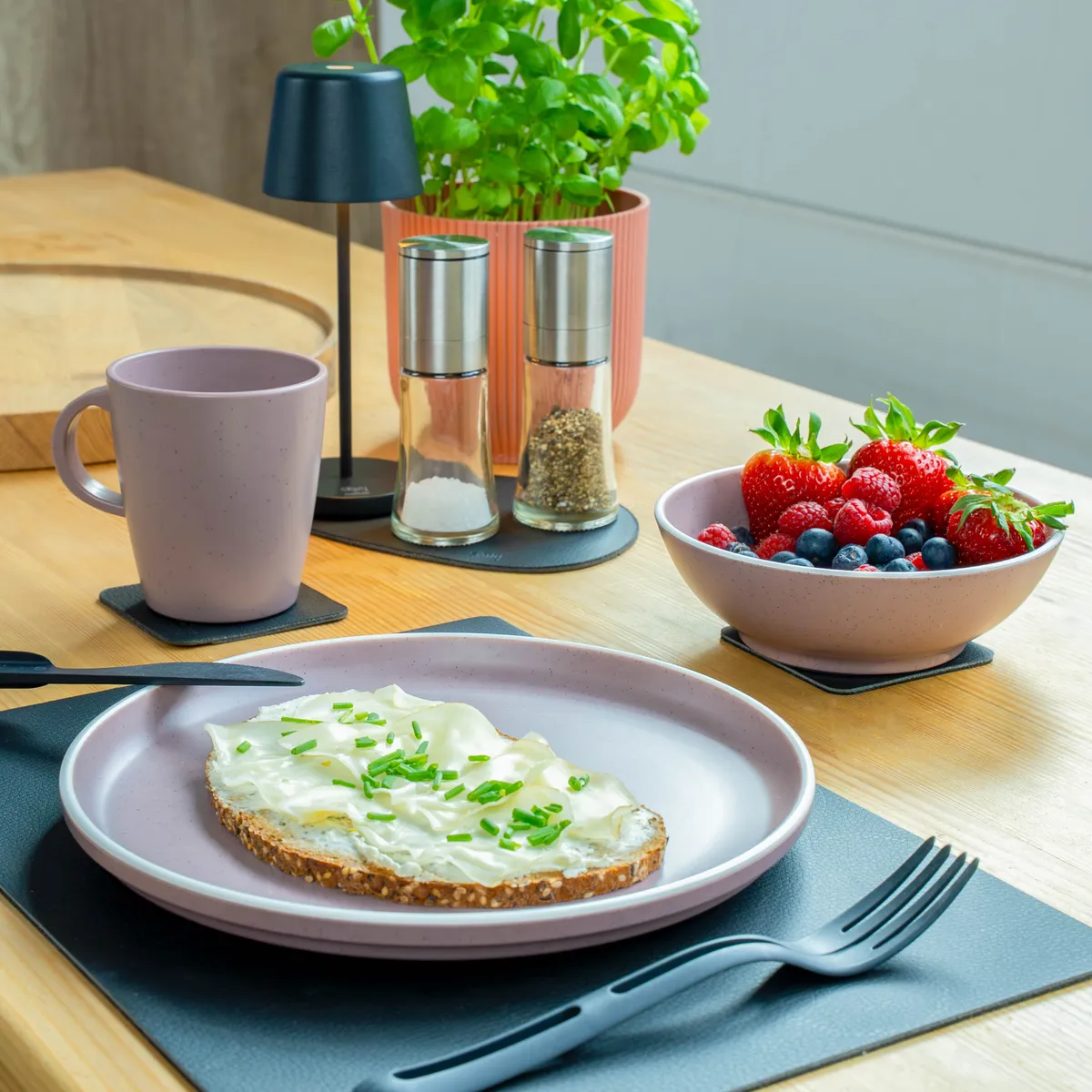 Magnetic Plastic Tableware Set DOLOMIT ROSE product image