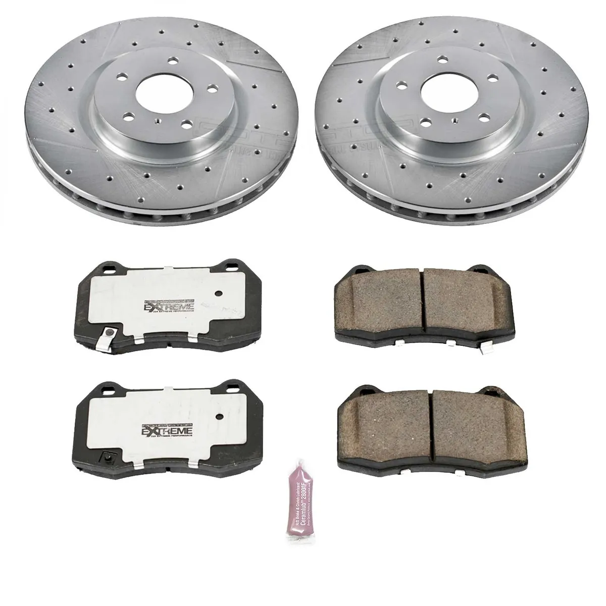 Z26 Street Warrior Upgrade Kit: Drilled/Slotted Rotors; Carbon-Fiber Ceramic Pads W/Hardware product image