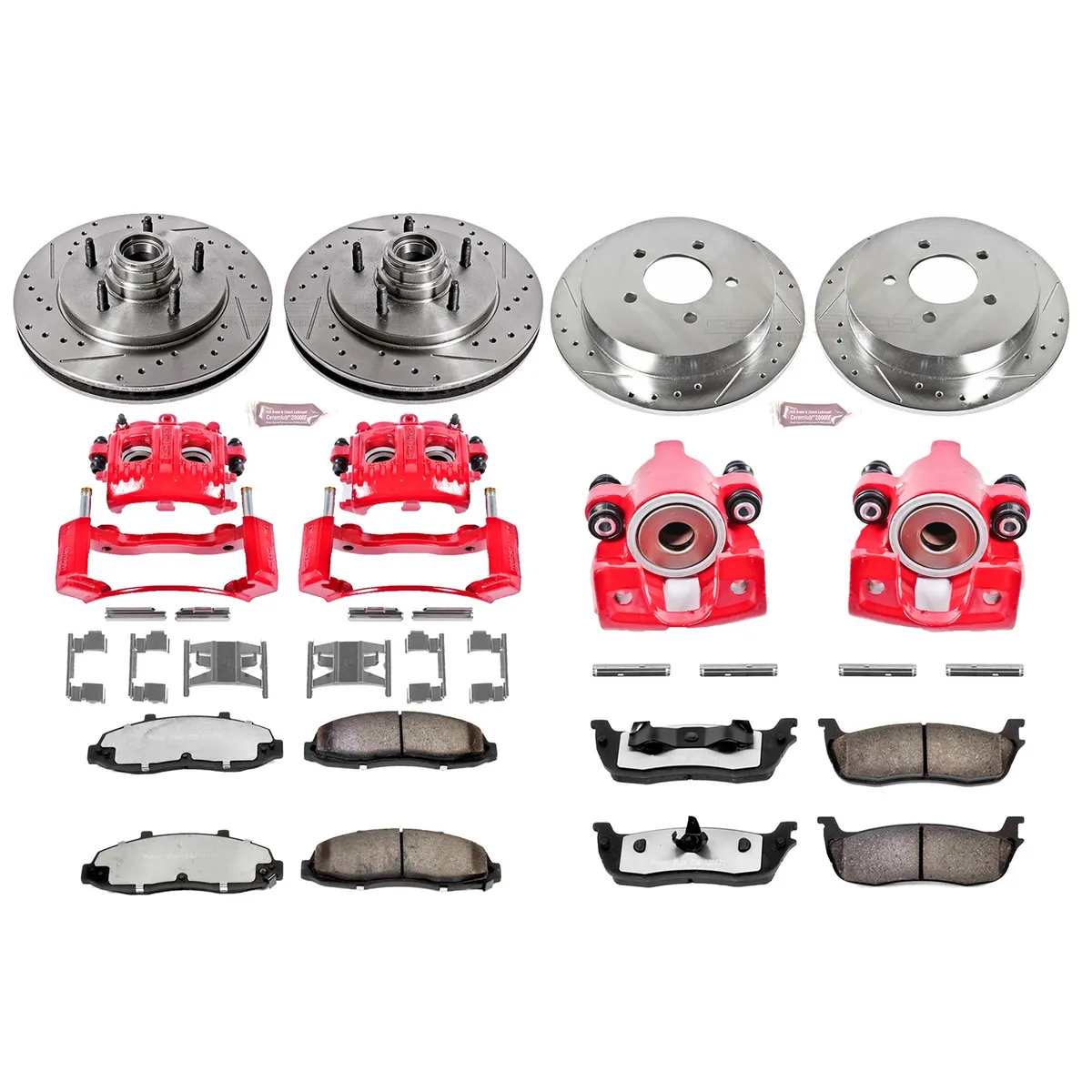 Z36 Truck/Tow Upgrade Kit: Drilled/Slotted Rotors; Carbon-Fiber Ceramic Pads; Powder Coated Calipers product image