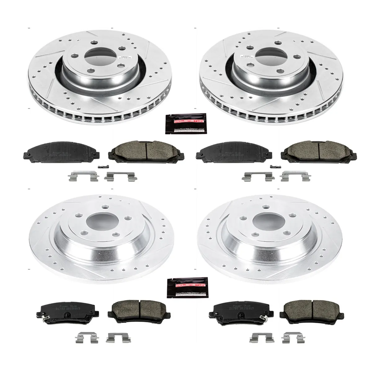 Z23 Evolution Sport Upgrade Kit: Drilled/Slotted Rotors; Carbon-Fiber Ceramic Pads W/Hardware product image