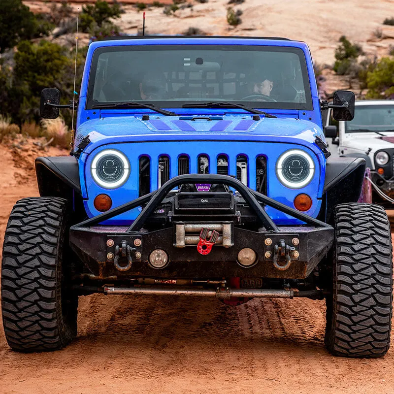 "dot Certified 7"" 80w LED Halo Headlights With DRL & Turn Signals For Jeep Wrangler JK Tj" product image