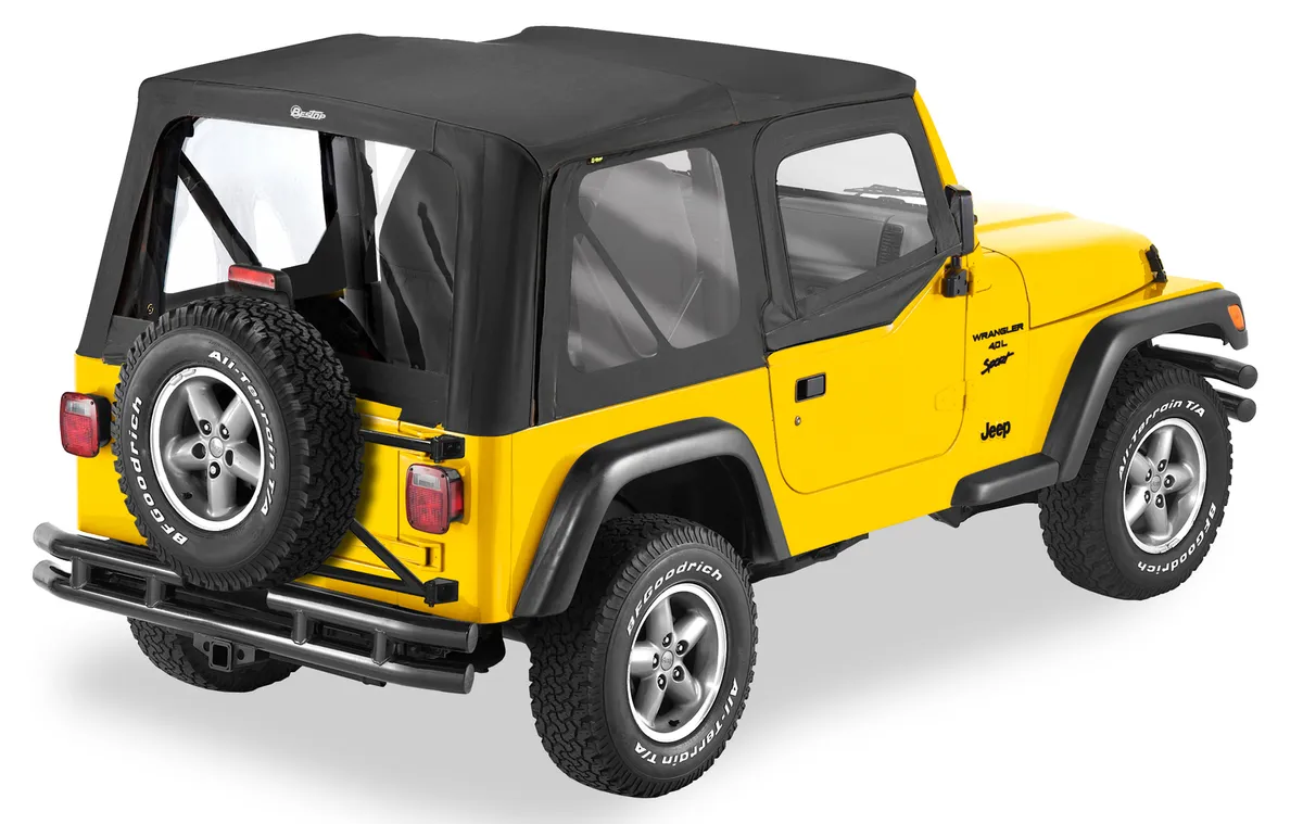Black Diamond Replace-A-Top Replace-A-Top Fabric-Only Soft Top Jeep 03-06 Wrangler; Except Unlimited; Includes Upper Fabric Door Skins; Clear Side And Rear Windows product image