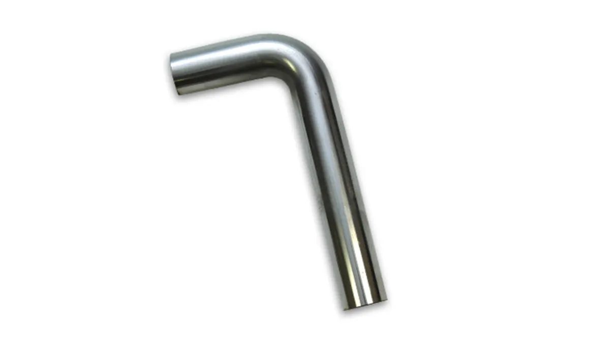 90 Degree Stainless Steel Bend; 3 in. OD; 3 in. Centerline Radius; 7 in. Leg Length From Tangent 1; 12 in. Leg Length From Tangent 2; product image