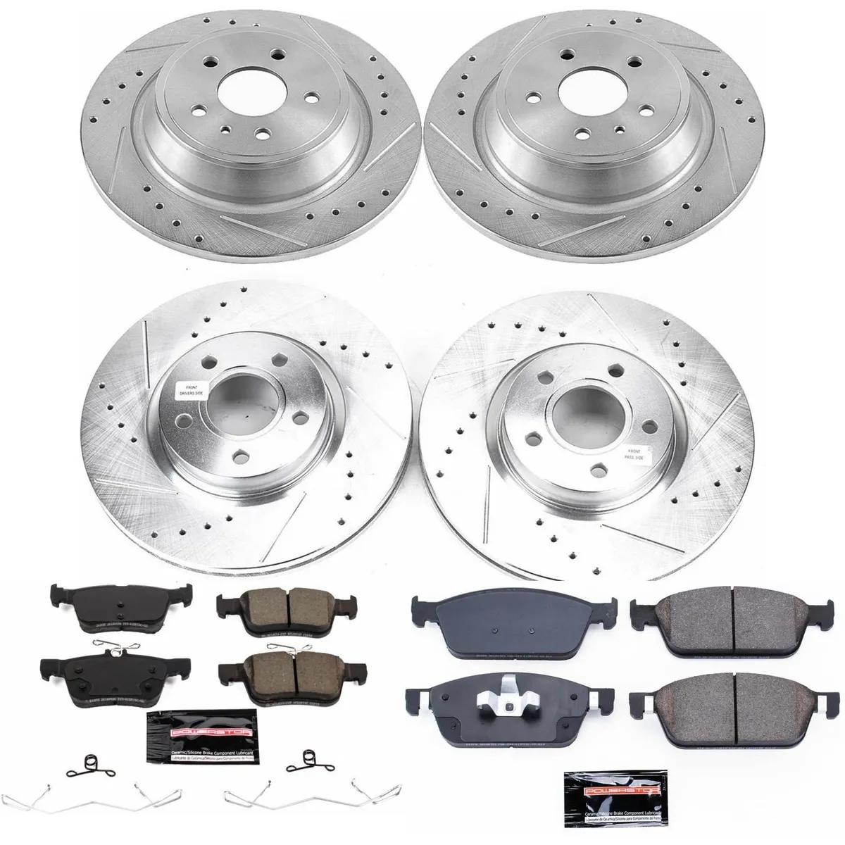 Z23 Evolution Sport Upgrade Kit: Drilled/Slotted Rotors; Carbon-Fiber Ceramic Pads W/Hardware product image