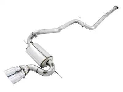 AWE Tuning AWE Track Edition Cat-back Exhaust for Ford Focus ST - Chrome Silver Tips