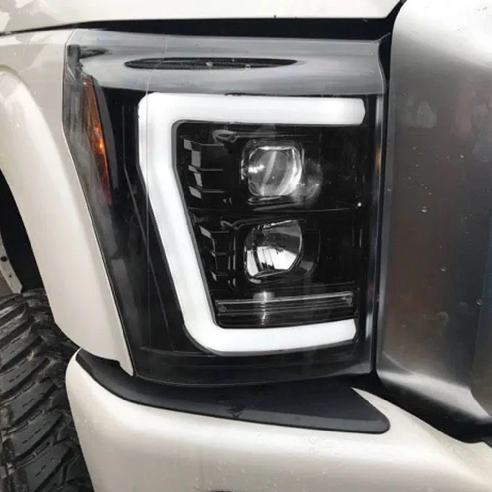 Ford Superduty 11-16 F250f350f450f550 Projector Headlights w Ultra High Power Smooth White Oled DRL And High Power a product image
