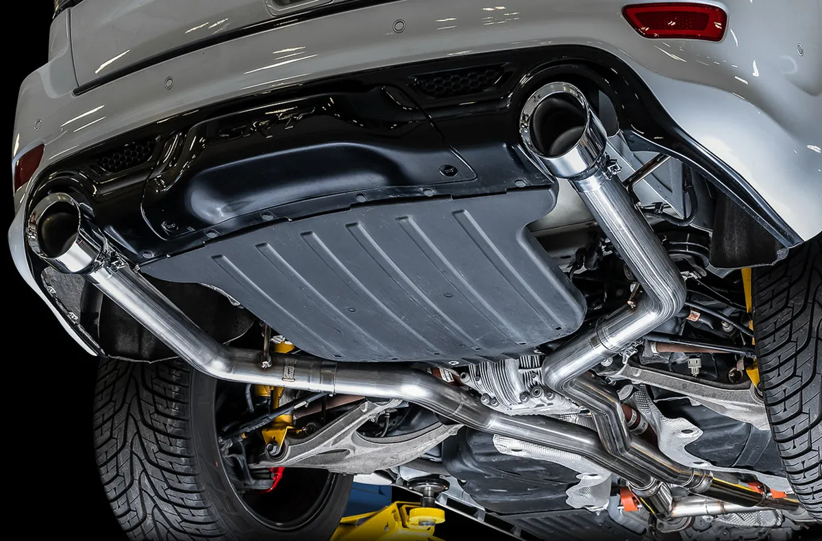 AWE Touring Edition Exhaust for Jeep Grand Cherokee SRT - Chrome Silver Tips product image