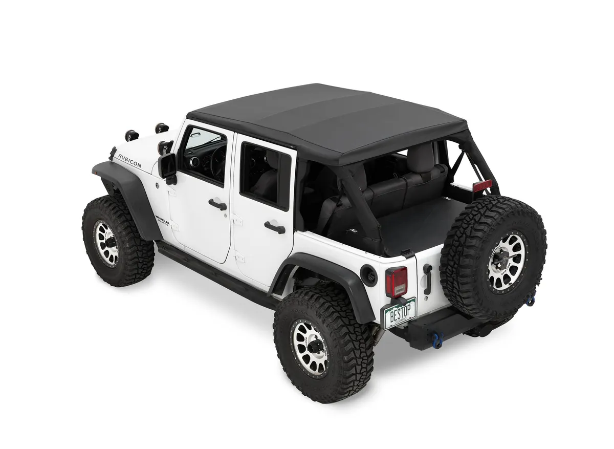 The Ascent Soft Tops For Jeep 2007-2018 Wrangler JK 4 Door Black Diamond Bestop product image