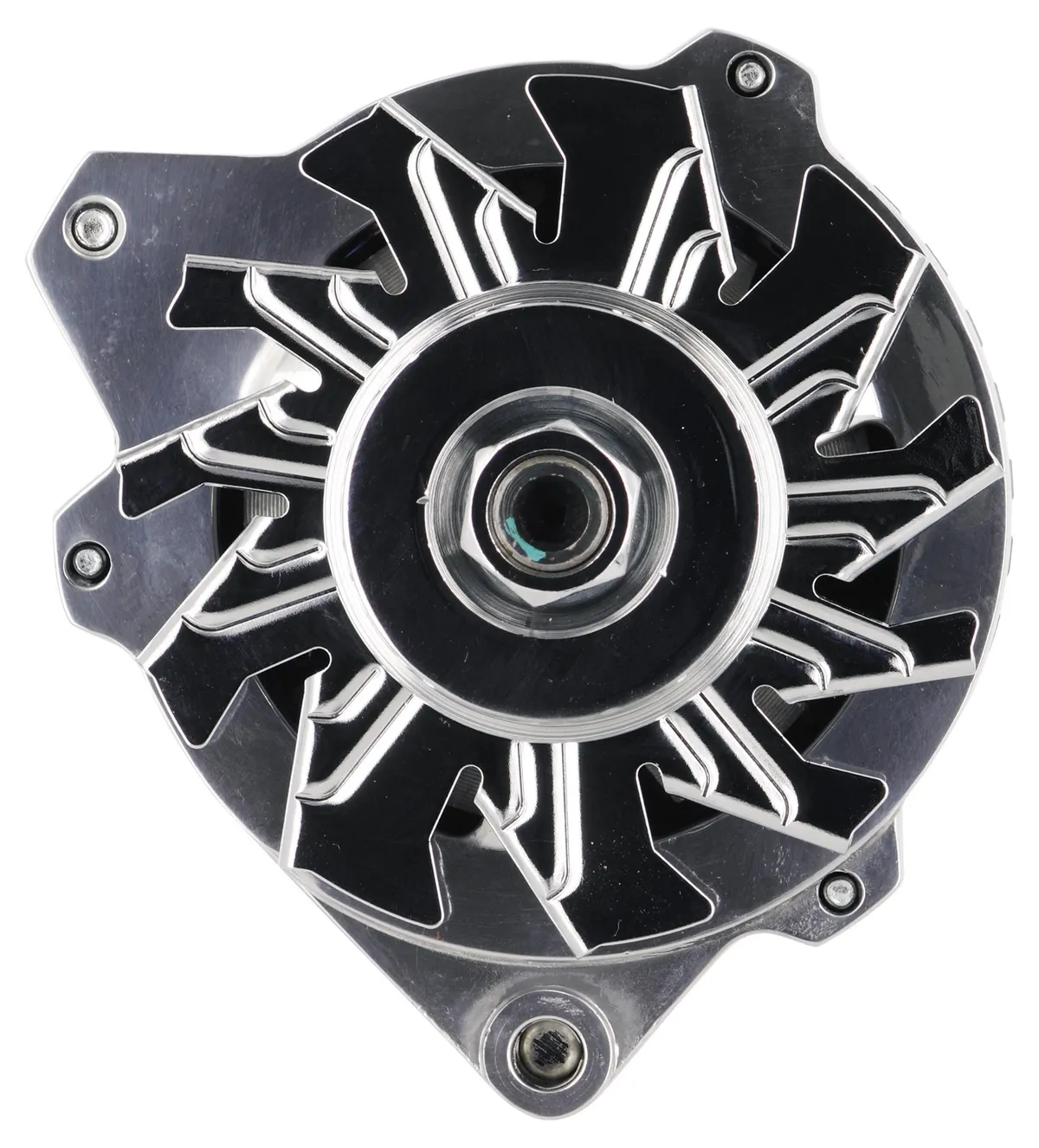 Alternator; CS130 Offset Left; Side Battery Post; 105 Amp; 85 Idle; 1 Groove V Type Pulley; Polished; product image