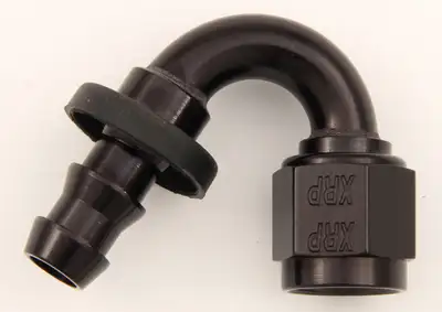 XRP #6 150 Deg Push-On Hose End Black