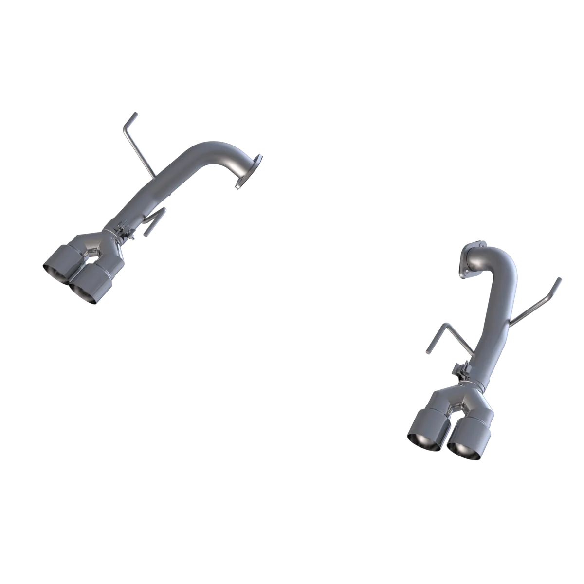 Armor Pro Axle Back Exhaust System; 2.5 in.; Dual Split Rear Exit; T304 Stainless Steel; Incl. 3.5 in. OD Dual Out Tips; product image