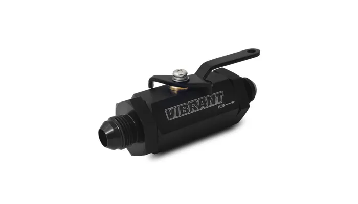 Shut Off Valve; -6AN; 300 PSI Maximum Operating Pressure; 6061 Aluminum; Black Anodized; product image