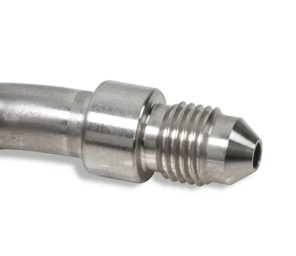 Earl's Banjo Adapter - Long Style 3 AN Male to 3/8" or 10mm - 45 Degree - Long Style - Stainless Steel product image