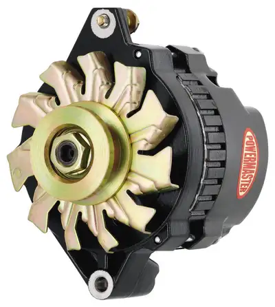 Power Master Alternator; CS130; Straight Mounting; 140 Amp; 95 Idle; 1 Groove V Type Pulley; Black;