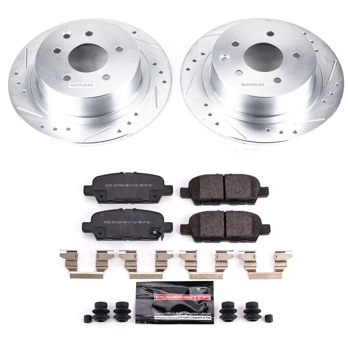 Z23 Evolution Sport Upgrade Kit: Drilled/Slotted Rotors; Carbon-Fiber Ceramic Pads W/Hardware product image