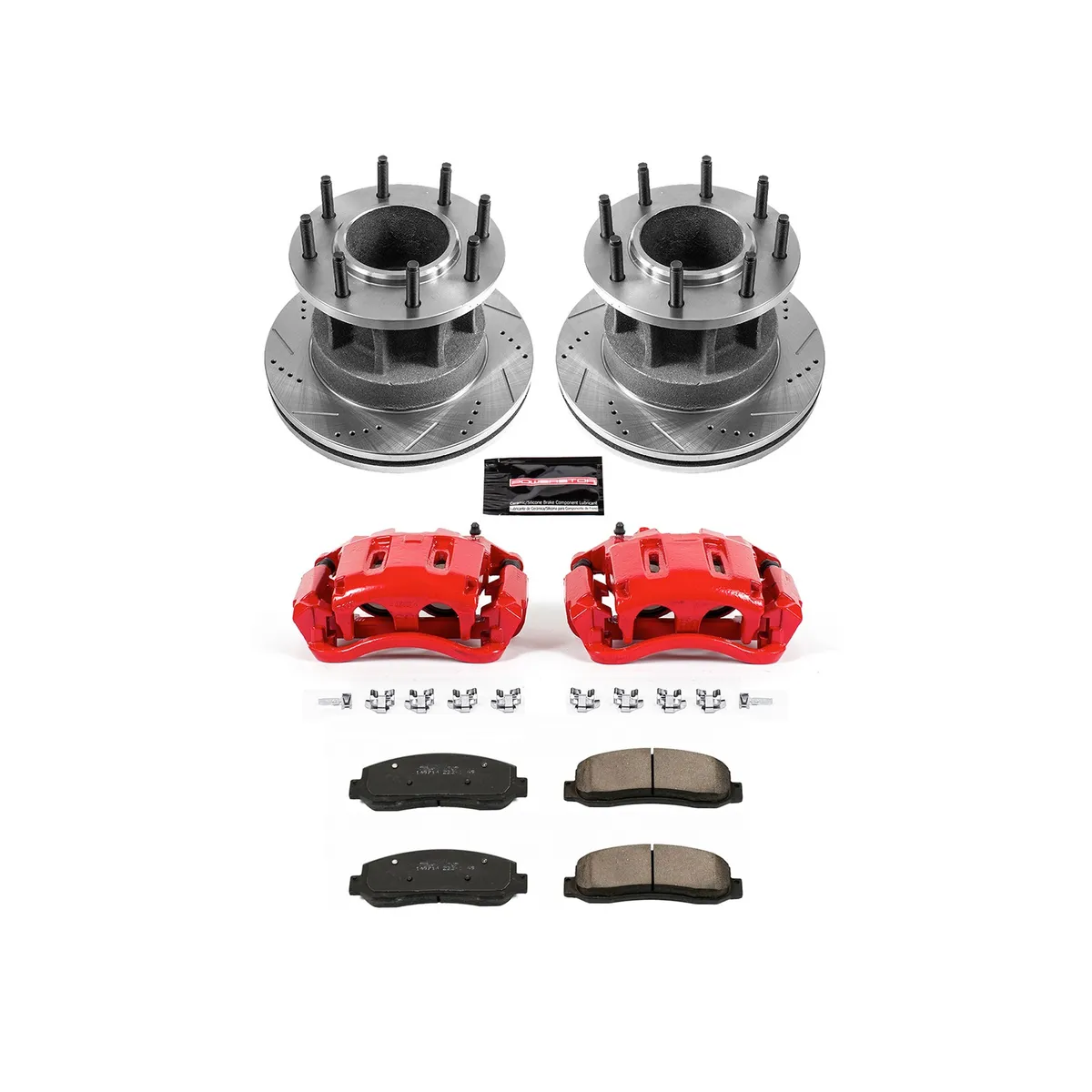 Z23 Evolution Sport Upgrade Kit: Drilled/Slotted Rotors; Carbon-Fiber Ceramic Pads; Powder Coated Calipers product image