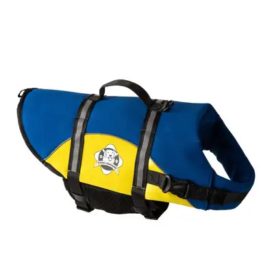 Fido Pet Products s Blue/Yellow Neoprene Dog Life Jacket