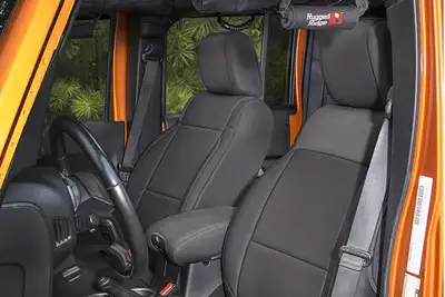 Rugged Ridge Seat Cover Kit Black; 0710 Jeep Wrangler JK 2 Door