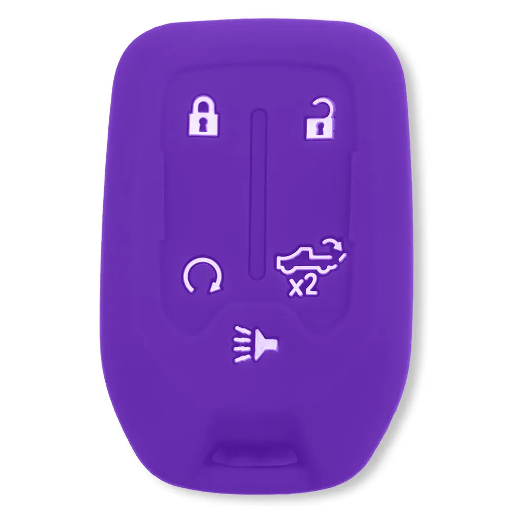 GMC & Chevy 19-21 Sierra & Silverado 1-Piece 100% Silicone Rubber Key Fob Cover - Multiple Colors product image