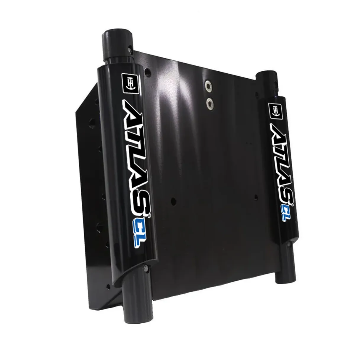 Atlas 12in Setback Hydraulic Jack Plate Black Glossy Anodized product image