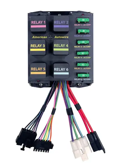 American Autowire American Autowire Universal 6 way banked relay system - 6 Way Banked Relay System