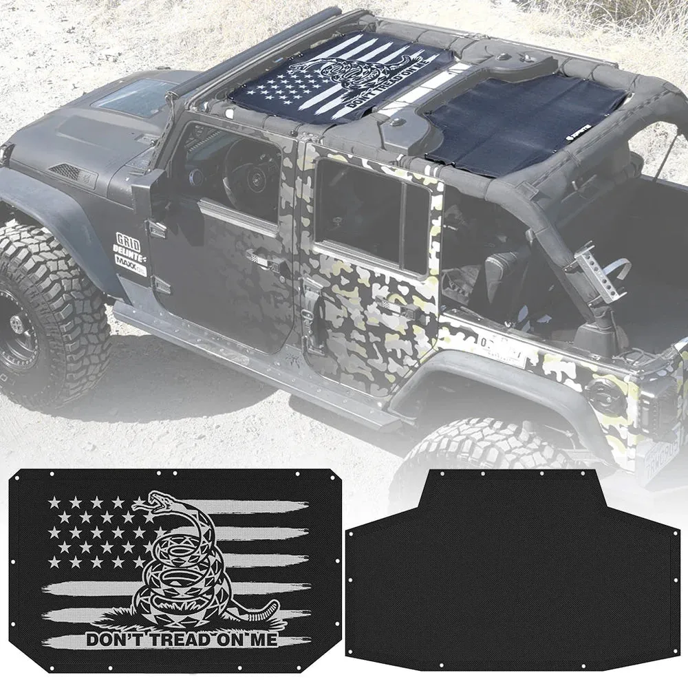 Sunshade Top with Flag Design for Jeep Wrangler JK product image